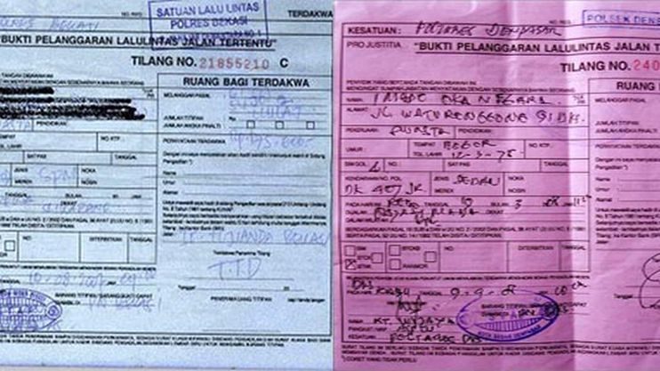 Gambar Surat Tilang Resmi